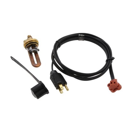 Zerostart Engine Heater - 600W 120V, 30Mm Plug, Brass Adapter Ud Truck 3100012